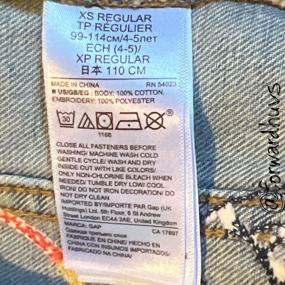 Gap Kids Disney Trucker Jacket – Mickey Mouse Embroidery - Size XS (4–5T) - Picture 6 of 10